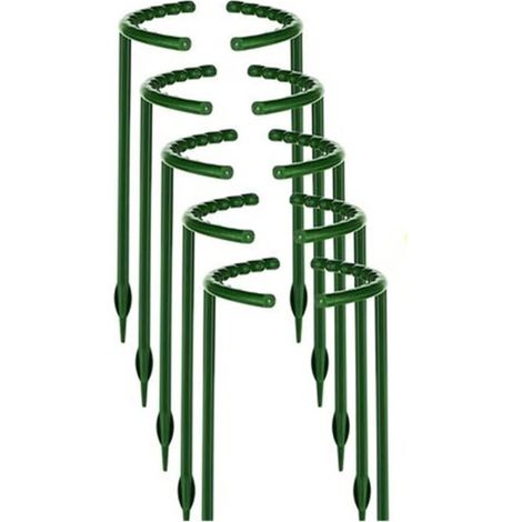 Supports pour plantes en demi-cercle (lot de 9) – Tuteurs et treillis pour plantes grimpantes, fleurs et bonsaïs (plastique) (1/5)