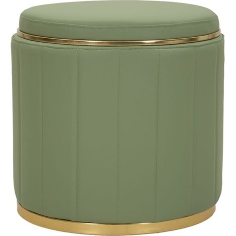 PUFF CON COMPARTIMENTO DE ALMACENAMIENTO LONDON VERDE CM Ø 46,5X44 (1/5)