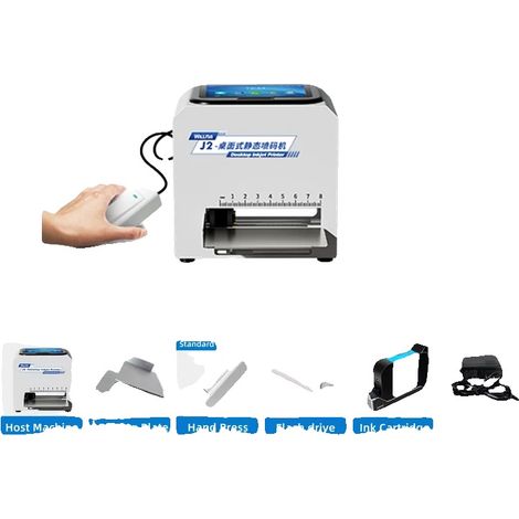 Macchina codificatrice automatica, touchscreen capacitivo, struttura in acciaio inox, pressa manuale J2 (1/2)