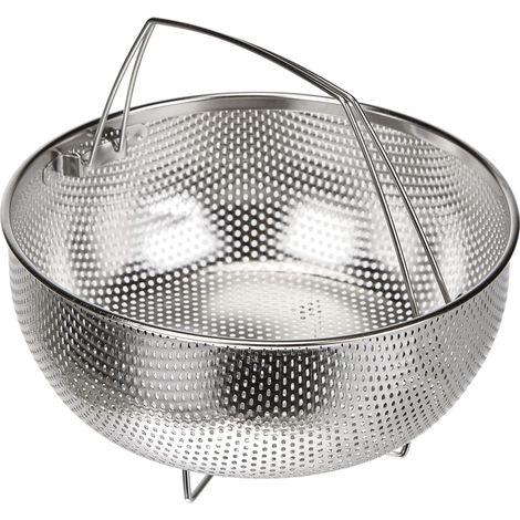 BRA- Cestino multiuso, acciaio Inox Moderno 22x22x10 cm, Acciaio (1/4)