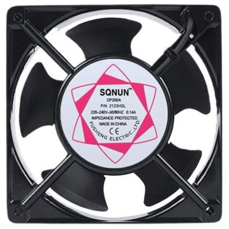 Ventilateur axial pour boîte de cheminée Insérable Haute température Pales en métal Silencieux Universel 120 x 120 x 38 mm (1/4)