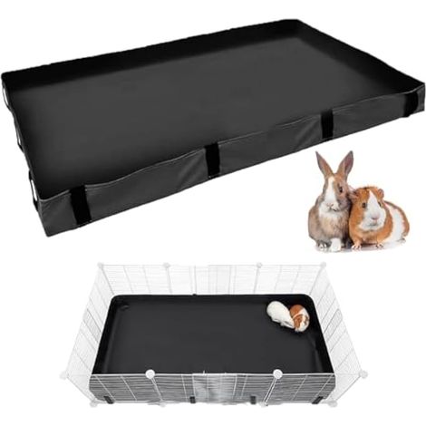 Doublure de cage pour cochon d'Inde imperméable en toile durable pour grilles, habitat, partie inférieure de cage de 47 x 24 pouces (1/5)
