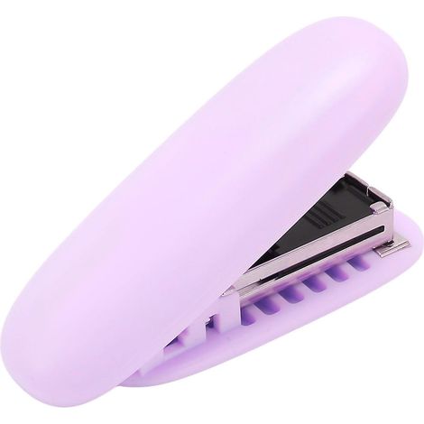 Mini agrafeuse portable à levier, lot de 4, pour une reliure facile. Forme ronde. Format compact et durable. Idéale pour l'école et le bureau. (1/5)