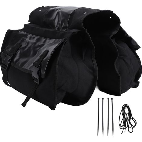 Sac de selle de vélo de grande capacité, support arrière pliable pour les déplacements, noir (1/5)