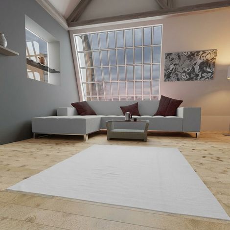 Kilim moderne Tapis Fancy - Tapis en laine - 300x200cm, Rectangular - 100% Laine vierge - Tissé main - Blanc