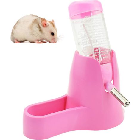 Distributeur d'eau automatique suspendu 3 en 1 pour hamsters, souris, rats et hérissons, avec base. (1/5)