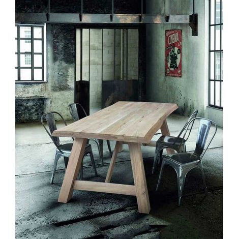 Tavolo rettangolare in legno naturale Dimensione Tavoli: 250 x 100