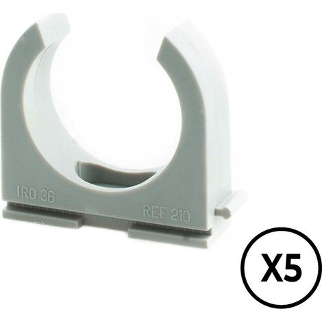 Supporto di pressione sinistro ø 16 mm, grigio, 5 pezzi