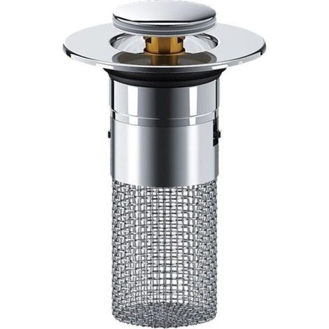Tappo di scarico per lavello 2 in 1 con filtro per capelli, adatto a tubi di scarico da 34-40 mm. (1/4)