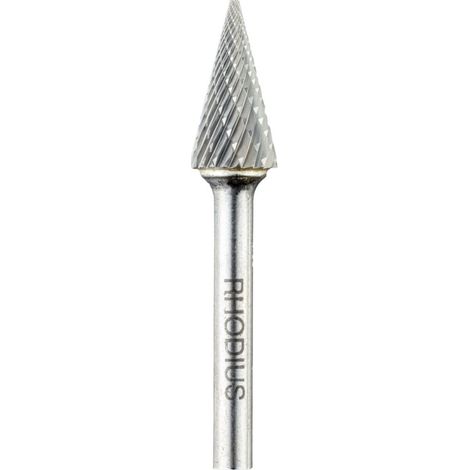 Fraise carbure Rhodius PRO, norme de fraise carbure M (SKM), cône pointu, 12,7 x 22,0 x 6,0 x 71 mm (1/2)