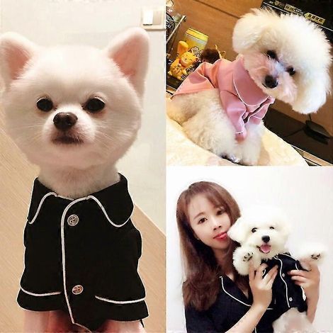 Modischer Haustierpyjama, Hundehemd, Luxusmantel, Freizeitkleidung für kleine und mittelgroße Hunde, Katzen, Chihuahuas und Bulldoggen, rosa (1/4)