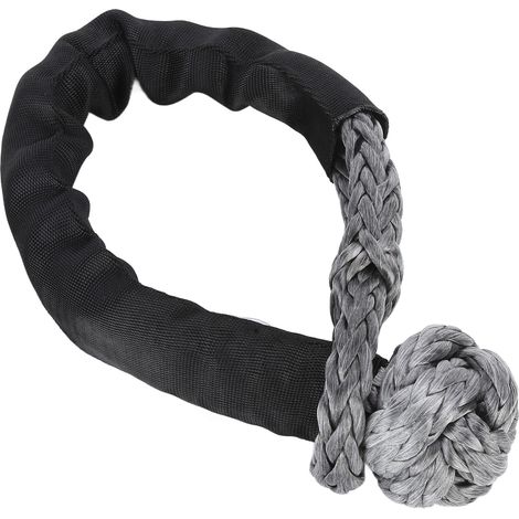 Manille souple pour treuil, anneau de câble, accessoires de remorquage pour voiture/véhicule tout-terrain J014 60 mm 16T (noir) (1/5)