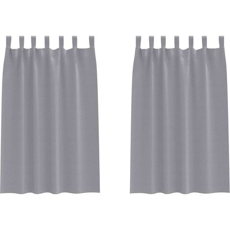 Maison Exclusive - Verdunkelungs-Vorhänge mit Ringen 2 pcs Hellgr
