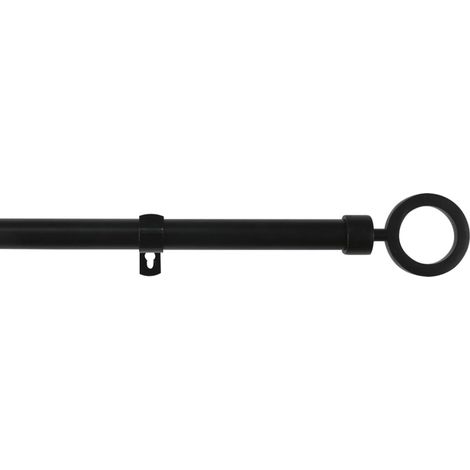 Bastone Tende Telescopico Metallo Regolabile Nero 120-210 cm (1/5)