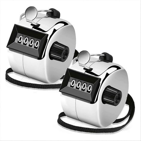 Compteur de clics manuel (lot de 2), compteur de clics mécanique à 4 chiffres pour l'entraînement - JBMEDIA (1/4)