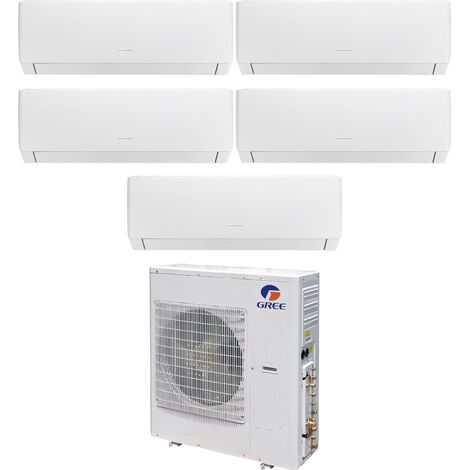 Gree Penta Split Inverter-Klimagerät Serie PULAR 12+12+12+12 mit GWHD(42)NK6LO R-32 Wi-Fi Integrated 12000+12000+12000+12000