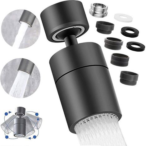 Aérateur de Robinet, 360° Pivotant Embout Robinet Cuisine, 2 Modes Mousseur Robinet Economie Eau, Pour Robinet Pour Éviers de (1/5)