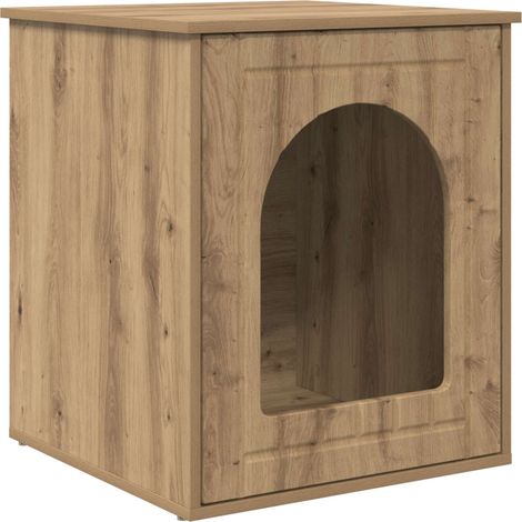 Casa para Gatos Roble Artesanal 53 x 52 x 62 cm vidaXL