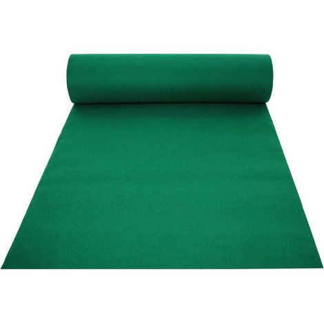 Alfombra de moqueta para pasillo, interior y exterior, verde, 1 m de alto por 30 m de largo