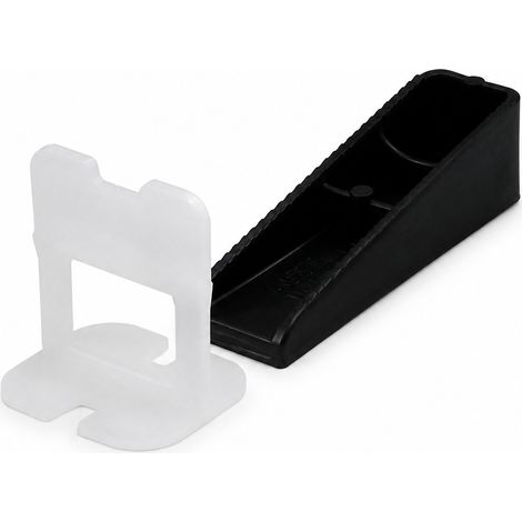 BASE LIVELLANTE CON FERITOIA PER CUNEO fuga 2,0 mm - colore bianco  - MADE IN ITALY
