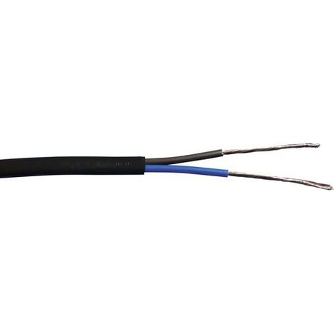 Schlauchleitung H03VV-F 2 x 0,75 - 10 Meter schwarz Gummileitung Leitung Kabel