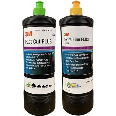 KIT 3M PERFECT-IT FAST CUT PLUS EXTREME + EXTRA FINE PLUS - CORREZIONE E FINITURA