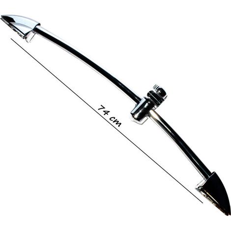 asta saliscendi Bossini D8500 arco 2 supporti abs cromo interasse cm 74