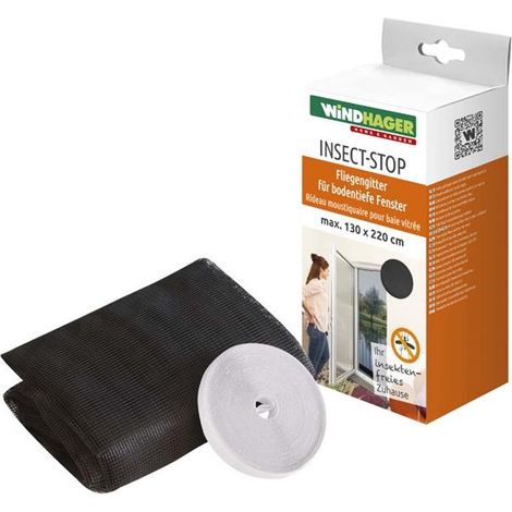 WINDHAGER Fliegengitter H220xB130 cmanthrazit UV-beständig=Ja