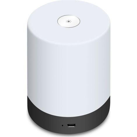 Veilleuse LED RGB rechargeable USB avec éclairage blanc chaud, pour chambre enfant et chambre à coucher, sans télécommande – DELKEVIC
