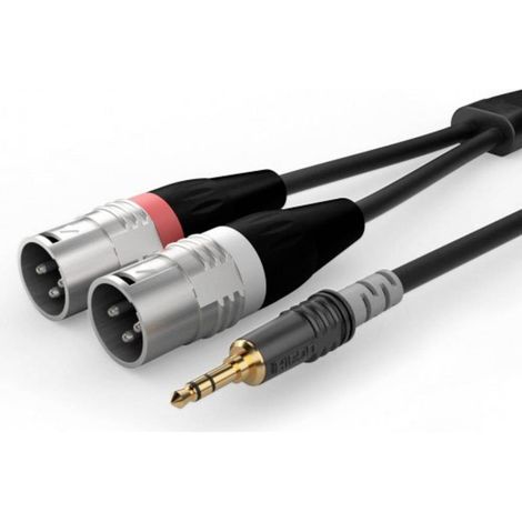 Sommer Cable HBA-3SM2-0300 Audio Cavo adattatore [1x Spina XLR 3 poli - 1x Spina jack da 3.5 mm] 3.00 m Nero