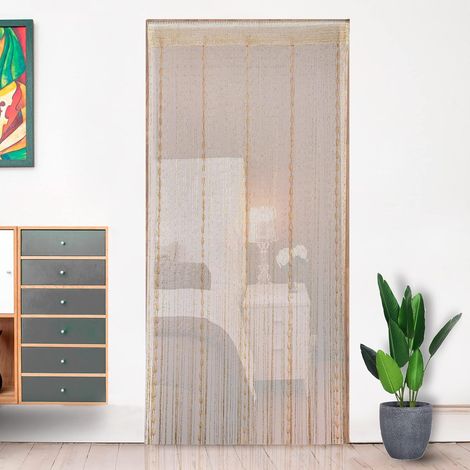 Rideau à fils de 200 cm de long — Élégant rideau style lanterne — Idéal pour studios, fenêtres, murs, portes, mariages et fêtes (1/5)