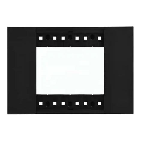 Placca 4P nero compatibile con Bticino Living Now Biesse