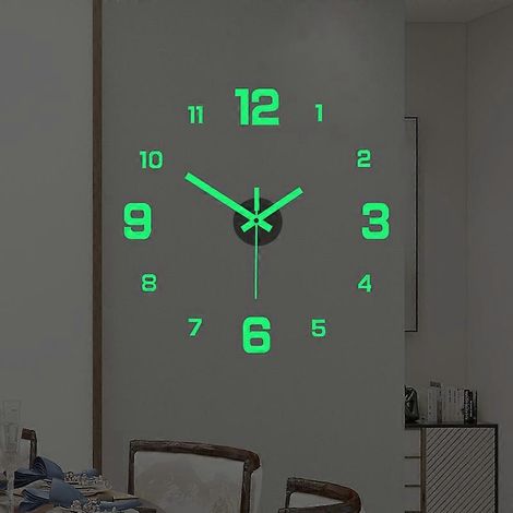 Réveil numérique phosphorescent de 40 cm pour chambre à coucher