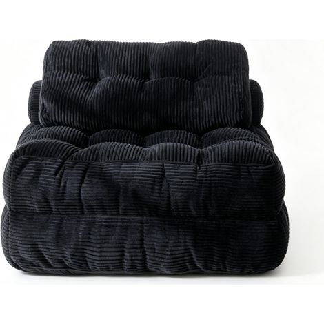 Canapé pliant noir, dimensions 85 × 85 × 74,8 cm, poids net 13.2kg (1/4)