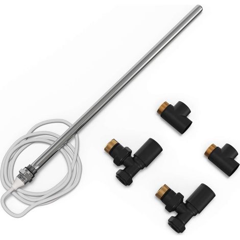 Talus - Dual Fuel Towel Rail Kit 400w Standard Black (1/2)