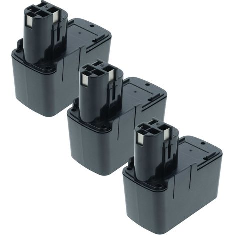 vhbw 3x Batterie compatible avec Bosch GSR 12VSH-2, PSB 12VSP-2, PSR 120, PSR 12VES, GSR 12VPE-2 outil électrique (3000 mAh, NiMH, 12 V)