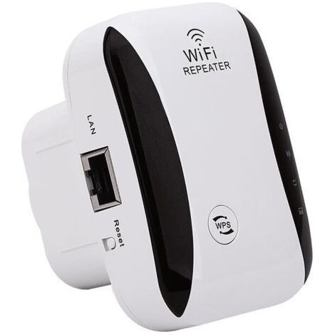 Répéteur WiFi Booster 300Mbps Extenseur sans Fil Amplificateur de Signal du Réseau(WPS, Installation Facile,1 Port Ethernet, Antennes Intégrées, 2.4GHz) Augmentation de la Couverture WiFi (1/3)