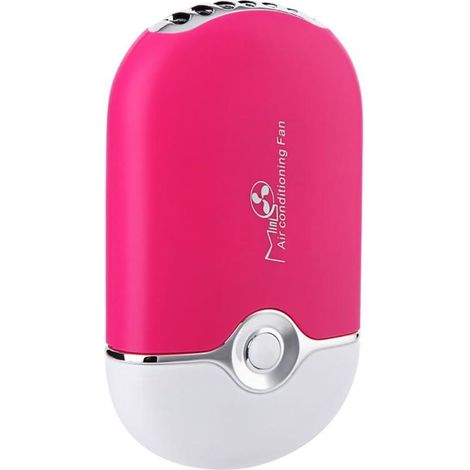 Mini ventilateur USB silencieux rechargeable, climatiseur portable voyage, purificateur d'air et humidificateur, refroidisseur d'air F015, rose (1/5)
