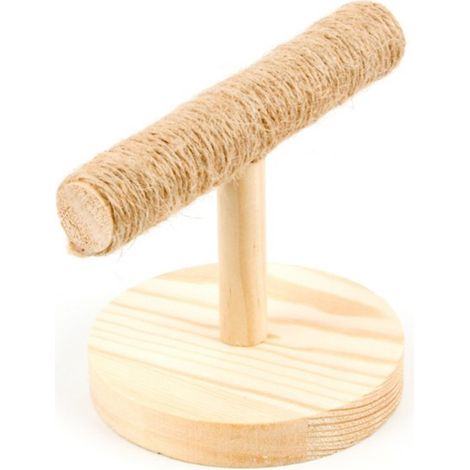 Support en bois pour perroquets et oiseaux, naturel, empêche le glissement, perche d'entraînement Interactive Portable pour perroquets (1/5)