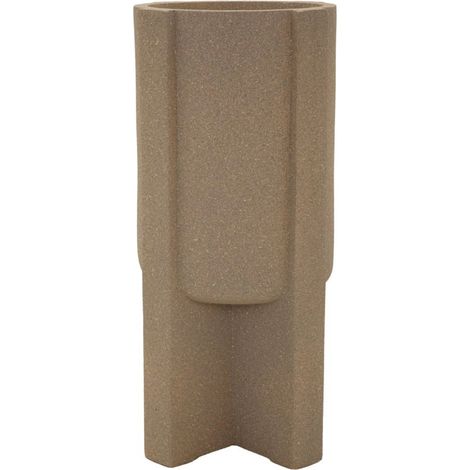 Portavaso da terra in resina marrone, Ø39x80,5 cm – Moai (1/5)