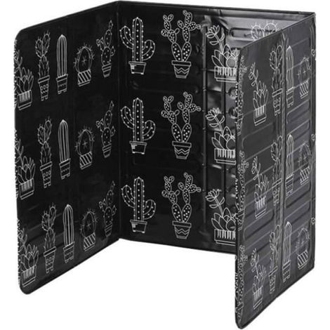 Ecran anti-projections - - Plaque de protection pliable en aluminium - Noir - 84,5x32,7cm - Antiadhésif (1/4)