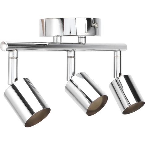 3-flammige LED-Schienenstrahler-Basis, flexibel verstellbar und drehbar, 3-Wege-Deckenstrahler-Basis für Schlafzimmer, Esszimmer, Wohnzimmer und Einkaufszentrum (1/5)