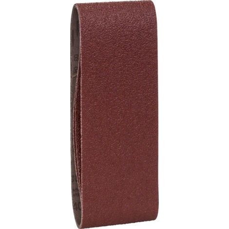 BOSCH 2609256204 Set de 3 bandes abrasives pour ponceuses à bande, qualité rouge (1/2)