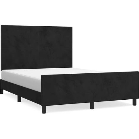 Maison Exclusive - Giroletto senza Materasso Nero 140x190 cm in Velluto (1/5)