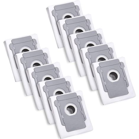 10 sacs pour aspirateur iRobot Roomba i7 i7+ i3 i3+ i4 i4+ i6 i6+ j7 j7+ i8 i8+S9 S9+ E5 E6 E7 Clean Base, accessoire de sac à poussière de rechange (AAA) (1/5)