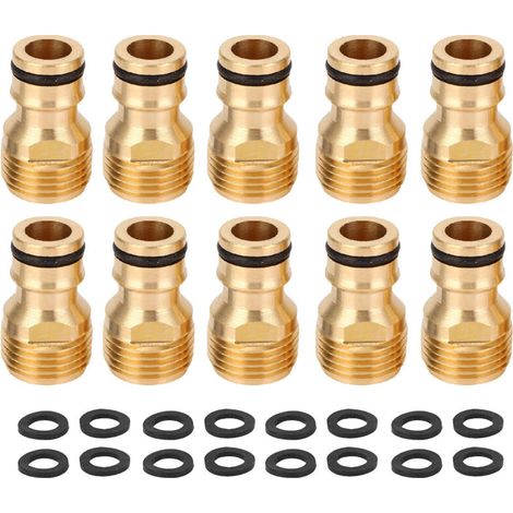 Lot de 10 adaptateurs de robinet pour lave-vaisselle, connexion rapide, en laiton, pour lave-vaisselle portable (1/5)