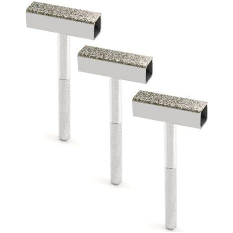 Sollbry 3 Pcs Dresseur de Meule Diamant avec Manche Antidérapant pour Meuler les Meules d'Ébavurage (1/5)