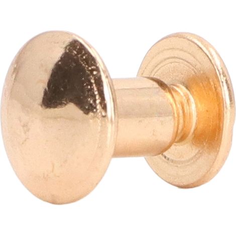 Lot de 90 vis de reliure 10x9,5mm dorées, kit écologique DIY cuir avec rivets électroplaqués, assortiment pour carnet, bricolage créatif. (1/5)