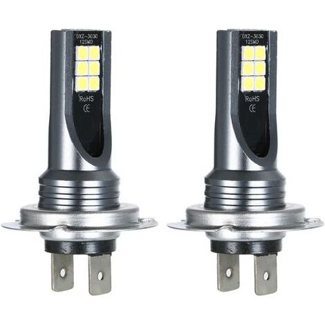 Spécifique Ampoule H7 Voiture LED Antibrouillard 200W Phare Ampoule Kit 6000K Blanc Running Light HID Décodeur, Noir 2pcs (1/5)