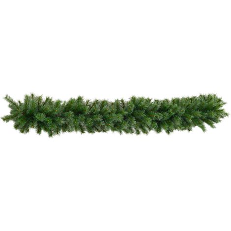 Guirnalda navideña artificial de 1,8 m, 160 puntas, verde, con núcleo metálico flexible (1/5)